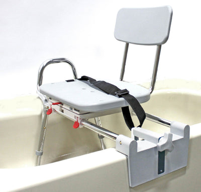 Snap-N- Save Sliding Tub-Mount Transfer Bench w/Swivel Seat (Transfer Benches) - Img 1