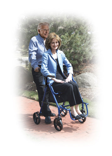 Duet Rollator/Transport Chair Blue (Combo Rollators/Wheelchairs) - Img 6