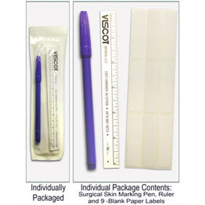 Skin Marking Pen w/ 9 Labels & 6  Flxble Ruler Sterile (Skin Preps & Cleaners) - Img 1