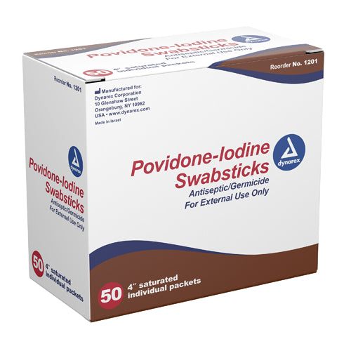 Povidone Iodine Swabstick Bx/50 (Providone Iodine Pads&Swabstks) - Img 1