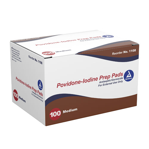 Povidone Iodine Prep Pads Bx/100 (Providone Iodine Pads&Swabstks) - Img 1