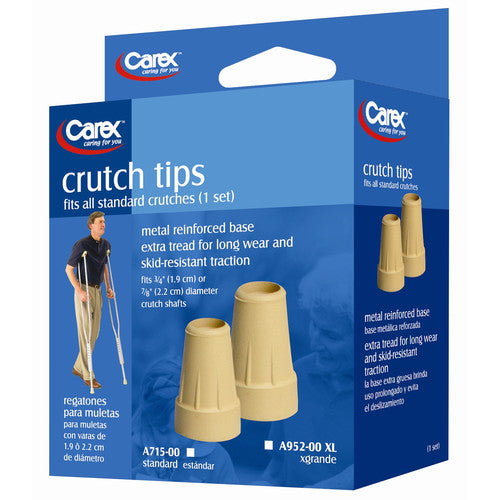 Carex Crutch Tips X-Large Case of 6 Pr (Crutch - Accessories) - Img 1