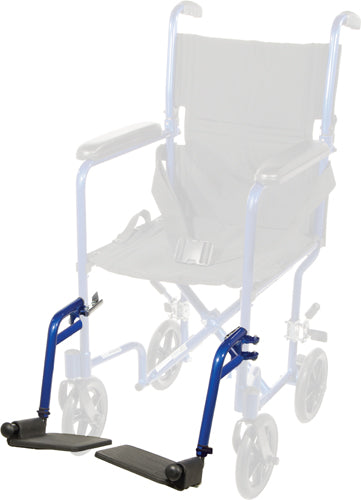 Swing-Away Detachable Footrest f/Alum Transport Chair-Blue pr (Wheelchair - Transport) - Img 1