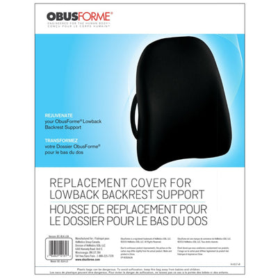 Obus Lowback Cover only Black (Lumbar Cushions) - Img 1