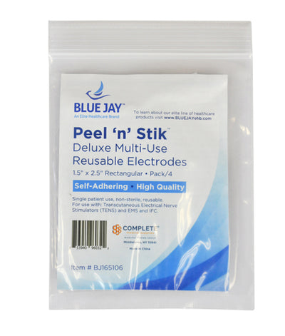 Reusable Electrodes  Pack/4 1.5 x2.5 Rctngle BlueJay Brand (Electrodes & Accessories) - Img 4