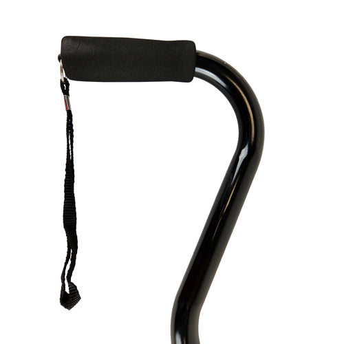 Cane  Soft Foam Offset Handle  Blue Jay  Black with Strap (Canes - Aluminum) - Img 5