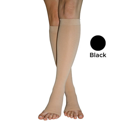 Firm Surg Weight Stkngs Medium 20-30mmHg  Below Knee O/T Blk (20-30 Below Knee) - Img 1