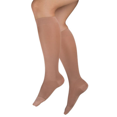 MicroFiber Moderate  Sm 15-20mmHg  Knee Highs  Beige (Ladies' 15-20 Knee Highs) - Img 1