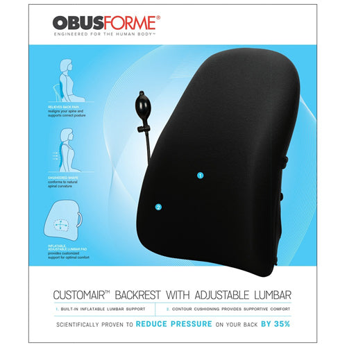 ObusForme CustomAIR Backrest w/Adj Lumbar Support (Lumbar Cushions) - Img 5