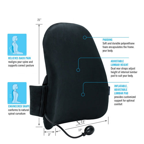 ObusForme CustomAIR Backrest w/Adj Lumbar Support (Lumbar Cushions) - Img 3