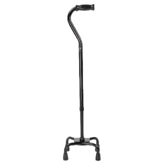 Quad Cane  Small Base  Black 300 LB Weight Capacity (Canes - Quad) - Img 1