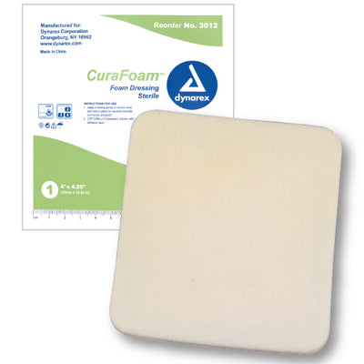 CuraFoam Foam Dressing 4  x 4.25   Box 10 (Advanced Wound Care Dressings) - Img 1