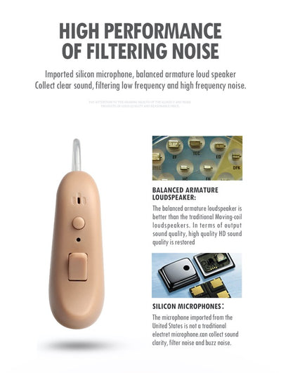 lluvia™ Waterproof Hearing Aid w/4 Listening Modes & Certified to IP68 Waterproofing Testing