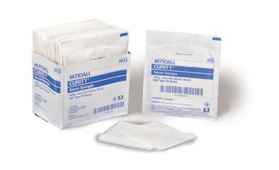 Curity Gauze Sponge 4x4 12ply Sterile Bx/50 (25-2's) (Kendall Gauze,Sponges,&Bandage) - Img 1