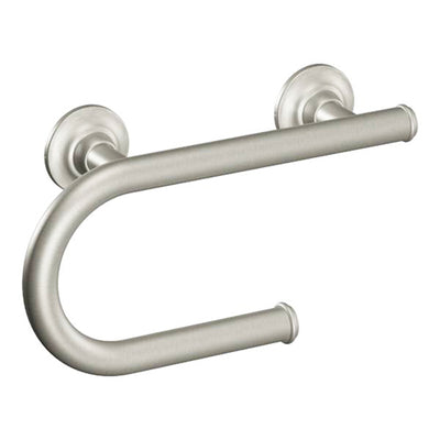 Integrated Grab Bar w/ Toilet Paper Holder - Brushed Nickel (Grab Bars/Accessories) - Img 1