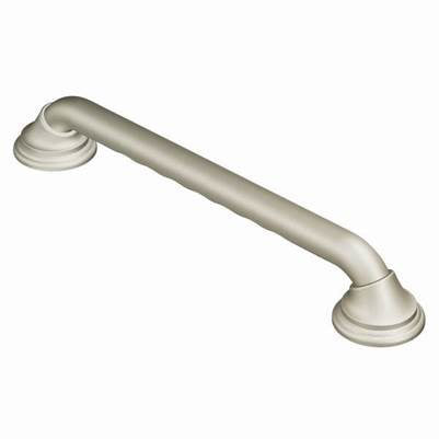 Moen Ultima Grab Bar  18  Brushed Nickel  w/Curl Grip (Grab Bars/Accessories) - Img 1