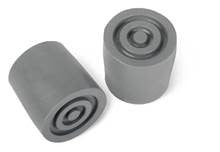 Walker Tip Replacements Gray  1  (I.D.)  Set/2 (Walker - Accessories) - Img 1