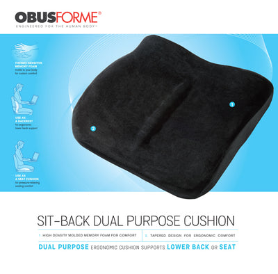 The Sitback Cushion Obusforme  Black (Lumbar Cushions) - Img 3