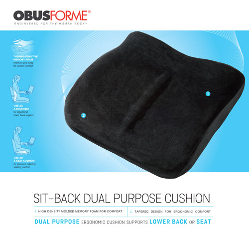 The Sitback Cushion Obusforme  Black (Lumbar Cushions) - Img 3