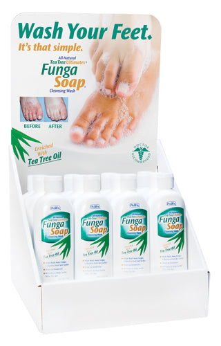 FungaSoap Tea Tree Ultimates 6oz Cleansing Wash Display (Foot Sprays, Balm, Lotions) - Img 1