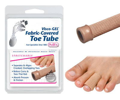 Visco-GEL Fabric-Covered Toe Tube  Large (Toe Spreader & Separators) - Img 1