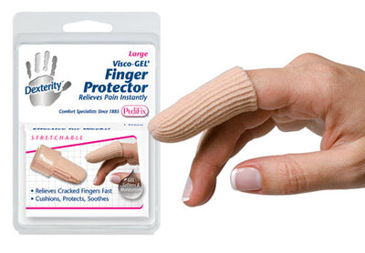 Visco-GEL Fabric-Covered Finger Protector Small (Finger Splints/Cots/Covers) - Img 1