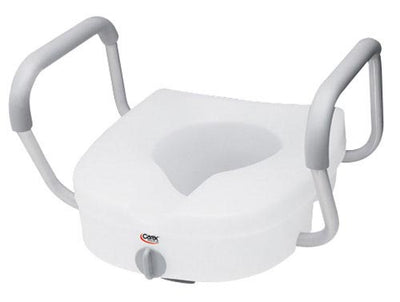 Toilet Seat  E-Z Lock w/Arms Adjustable Handle Width (Raised Toilet Seat) - Img 1