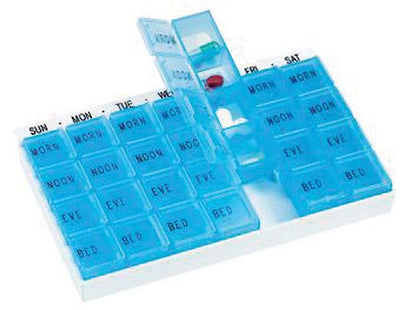 MediChest  6 7/8 x4 1/2 x7/8  7-Day w/4 Compartments per day (Pill Aids) - Img 1