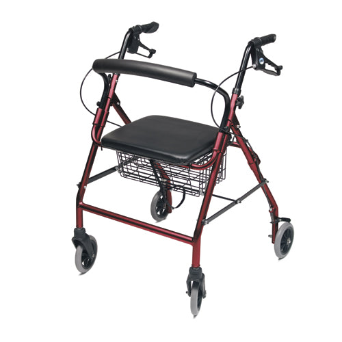 Walkabout Wide 4-Whl Rollator Burgundy (Standard 4-Wheel Rollators) - Img 1