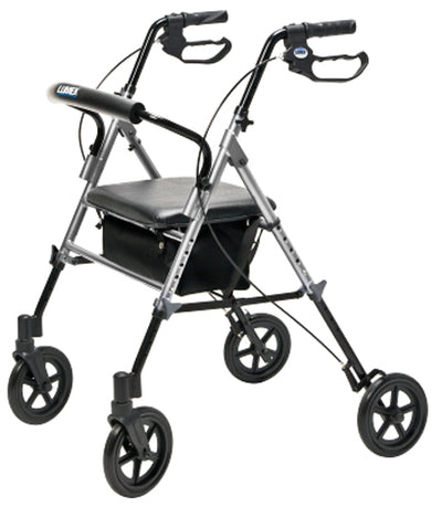 Set n' Go Wide Rollator Ht Adj Silver (Rollators) - Img 1