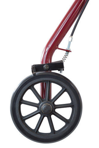 Rollator  Steel  6  Wheels Burgundy  300 lb. Weight Cap (Rollators) - Img 4