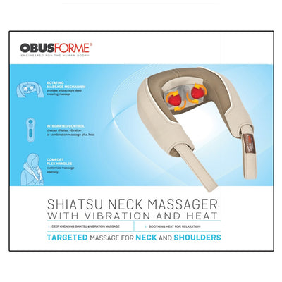 Obus Shiatsu and Vibration Neck Massager w/Heat (Specialty Massagers) - Img 1