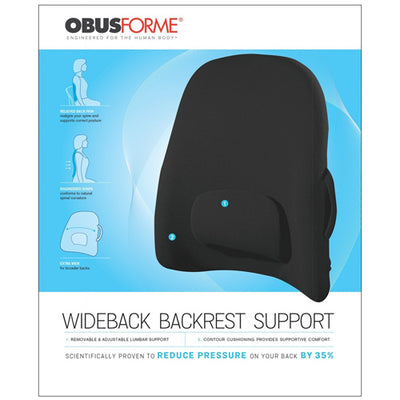 Wideback Backrest Support Obusforme  Black (Lumbar Cushions) - Img 6