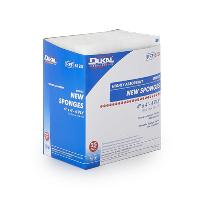 Dukal™ Sterile Nonwoven Sponge, 4 x 4 Inch, 1 Case of 600 (General Wound Care) - Img 2