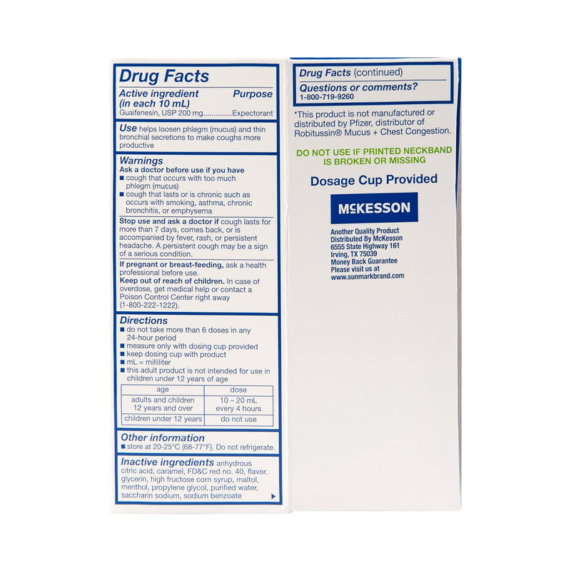 sunmark® Guaifenesin Cold and Cough Relief, 1 Each (Over the Counter) - Img 3