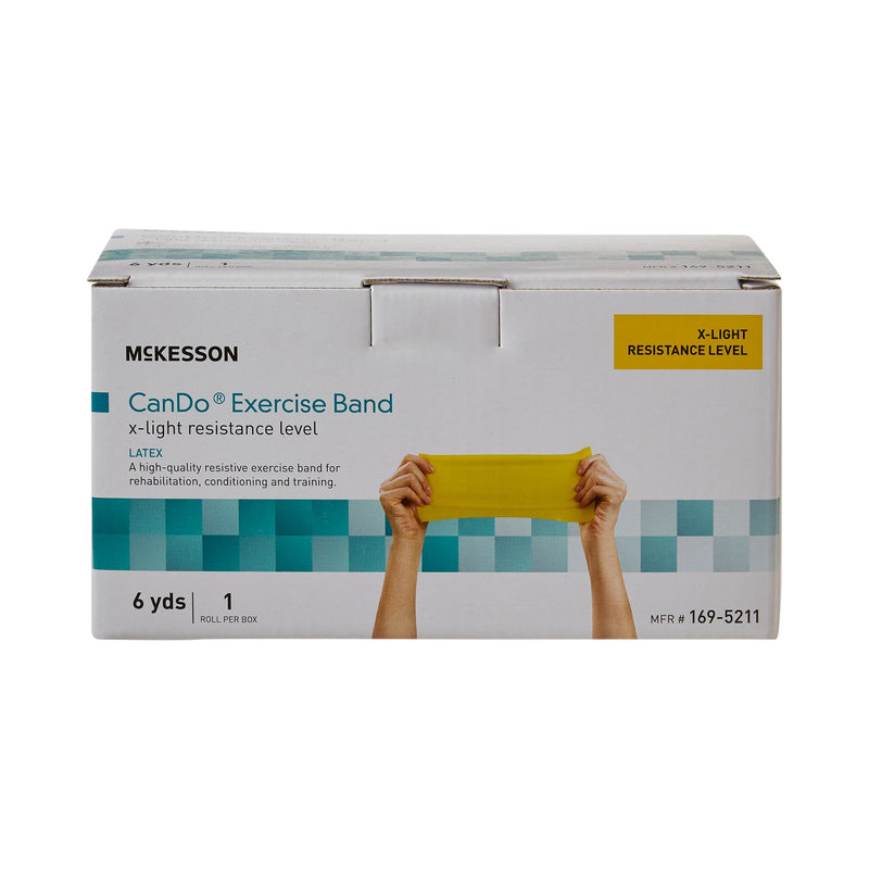 McKesson Exercise Resistance Band, Yellow, 5 Inch x 6 Yard, X-Light Resistance, 1 Each (Exercise Equipment) - Img 2