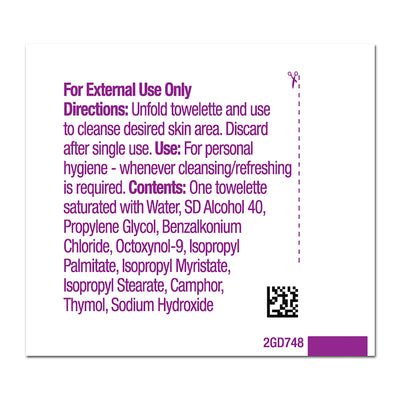 Hygea® Scented Obstetrical Towelette, Individual Pack, 1 Box of 100 (Skin Care) - Img 2