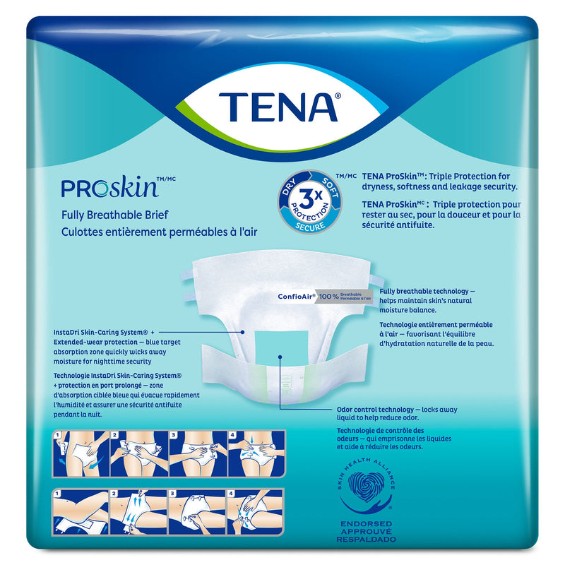 TENA Super Adult Heavy-Absorbent Incontinence Brief, Medium, 1 Bag of 28 () - Img 3