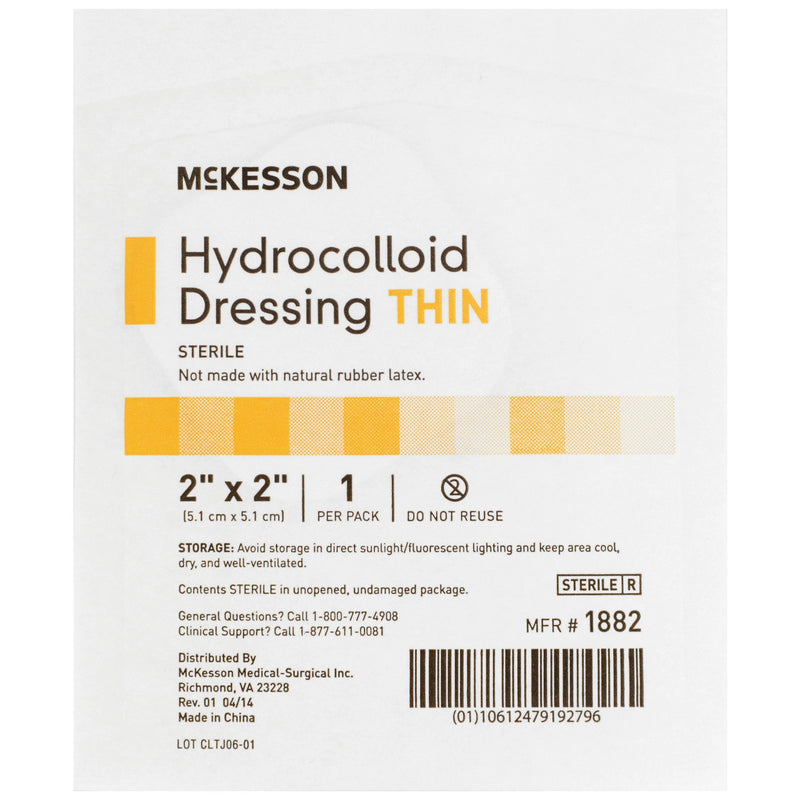 McKesson Hydrocolloid Dressing, 2 x 2 Inch, 1 Box of 20 (Advanced Wound Care) - Img 4