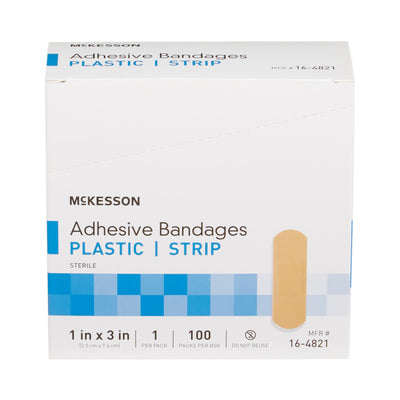 McKesson Tan Adhesive Strip, 1 x 3 Inch, 1 Box of 100 (General Wound Care) - Img 5