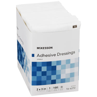 McKesson White Adhesive Dressing, 2 x 3 Inch, 1 Box of 100 (General Wound Care) - Img 3