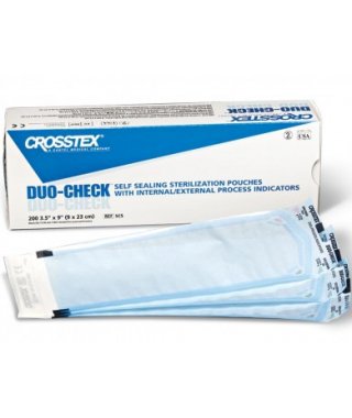 Duo-Check® Sterilization Pouch, 3-1/2 x 9 Inch, 1 Box of 200 (Sterilization Packaging) - Img 1