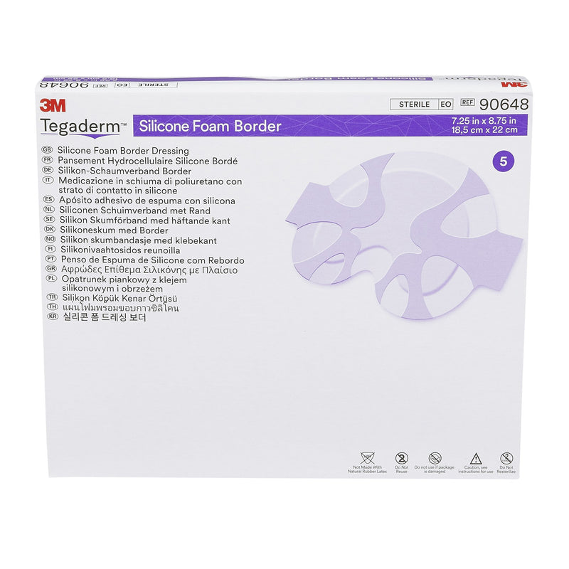 3M™ Tegaderm™ Silicone Foam Dressing, 7-1/4 x 8-3/4 Inch, 1 Each (Advanced Wound Care) - Img 2