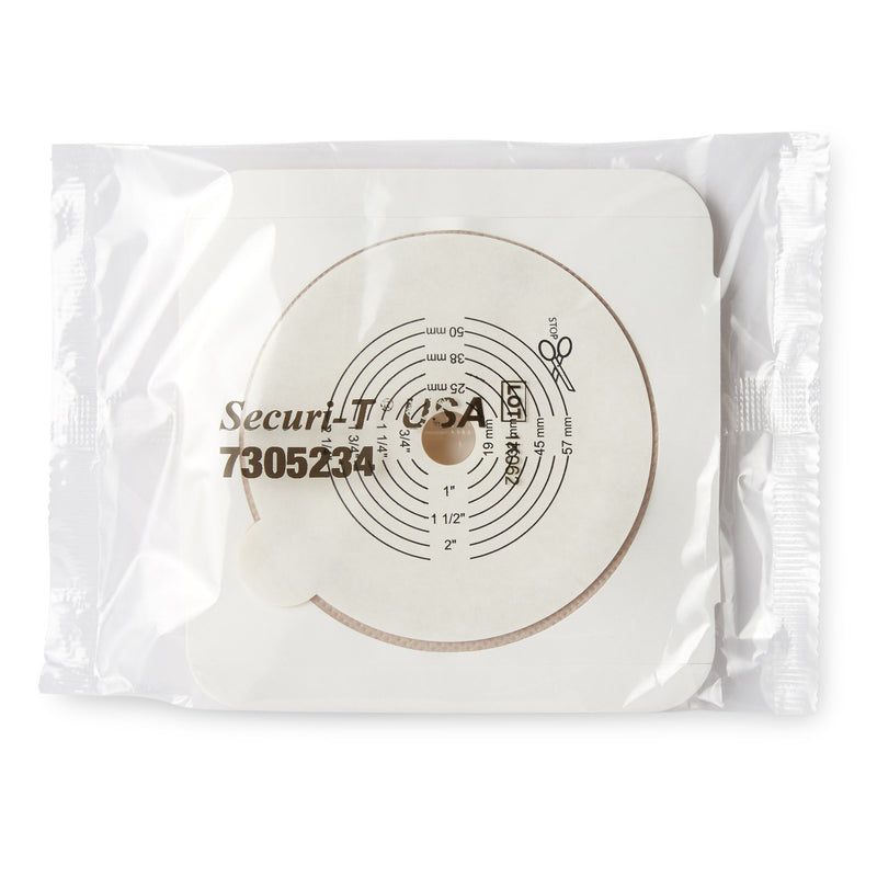 Securi-T® Ostomy Wafer With Up to 2¼ Inch Stoma Opening, 1 Box of 10 (Barriers) - Img 1