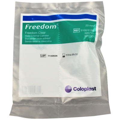 Coloplast Freedom Clear® Male External Catheter, Small, Seal, 1 Box of 100 (Catheters and Sheaths) - Img 2