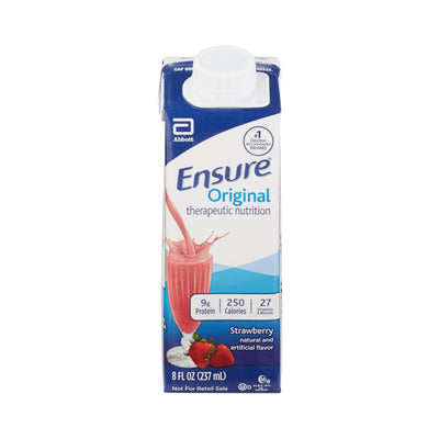 Ensure® Original Therapeutic Nutrition Shake Strawberry Oral Supplement, 8-oz Carton, 1 Each (Nutritionals) - Img 1