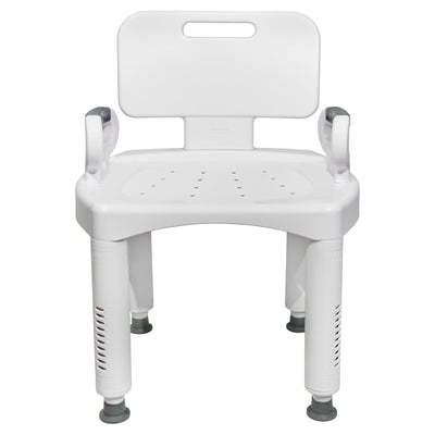 McKesson Removable Arm Rail Plastic Removable Back Bath Bench, 20½ Inch Width, 1 Case of 4 (Commode / Shower Chairs) - Img 5