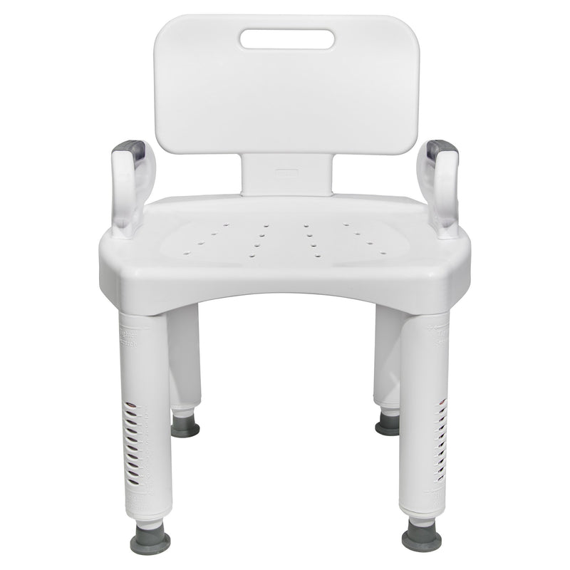 McKesson Removable Arm Rail Plastic Removable Back Bath Bench, 20½ Inch Width, 1 Case of 4 (Commode / Shower Chairs) - Img 5