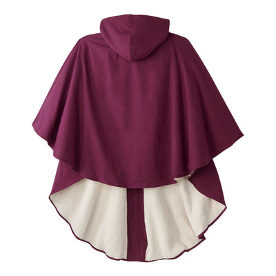 Silverts® Warm Wheelchair Cape with Hood, Burgundy, 1 Each (Capes and Ponchos) - Img 2