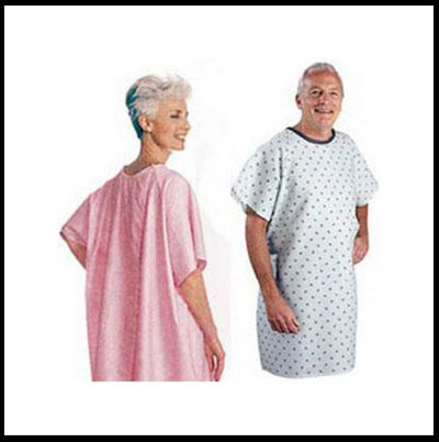 Snap Wrap™ Patient Exam Gown, Blue Plaid Print, 1 Each (Gowns) - Img 1